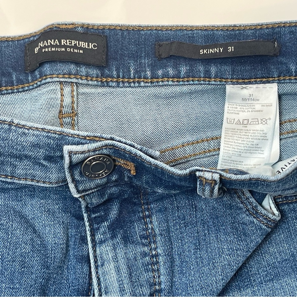 Banana Republic Women’s Jeans Skinny Mid-Wash Ankle Jeans Premium Denim Size 31 - Picture 8 of 8